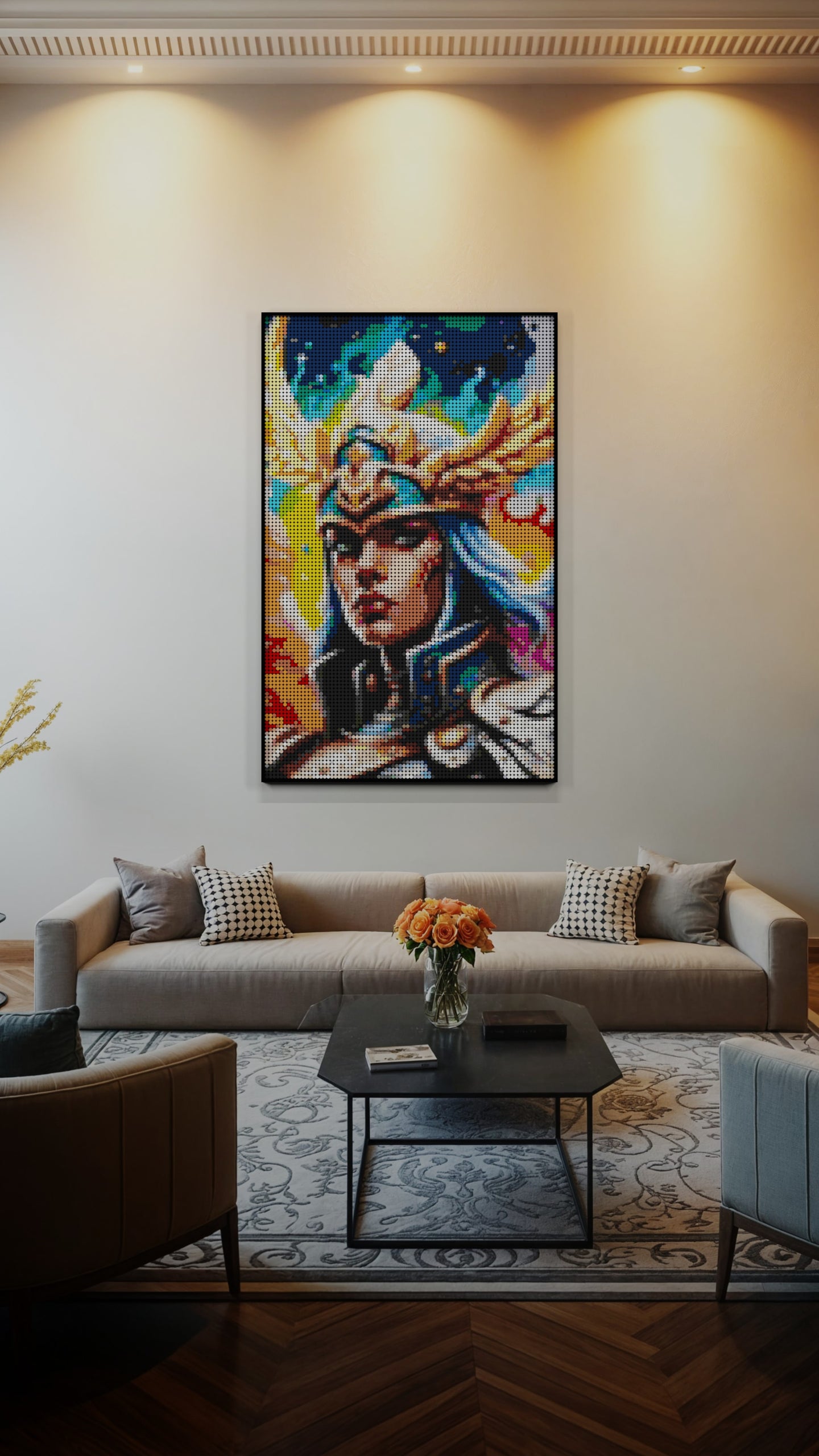 Valkyrie Vibrance LEGO® Style mosaic creative DIY building set